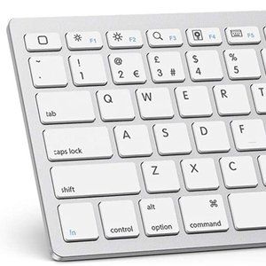 White Ultra-Slim Bluetooth Keyboard